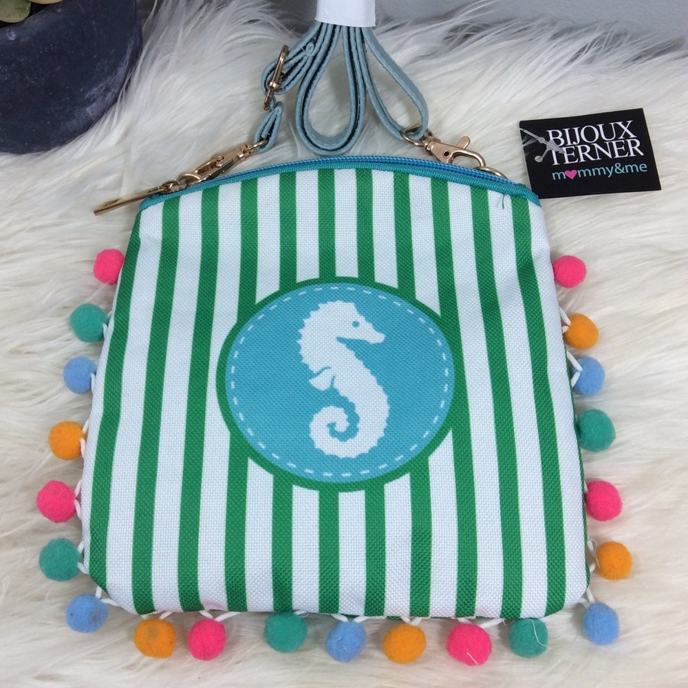 NWT Bijoux Terner Mommy & Me PoM PoM Purse Bag
